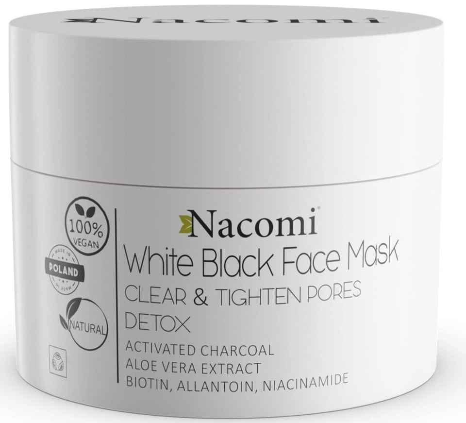 White Black Face Mask